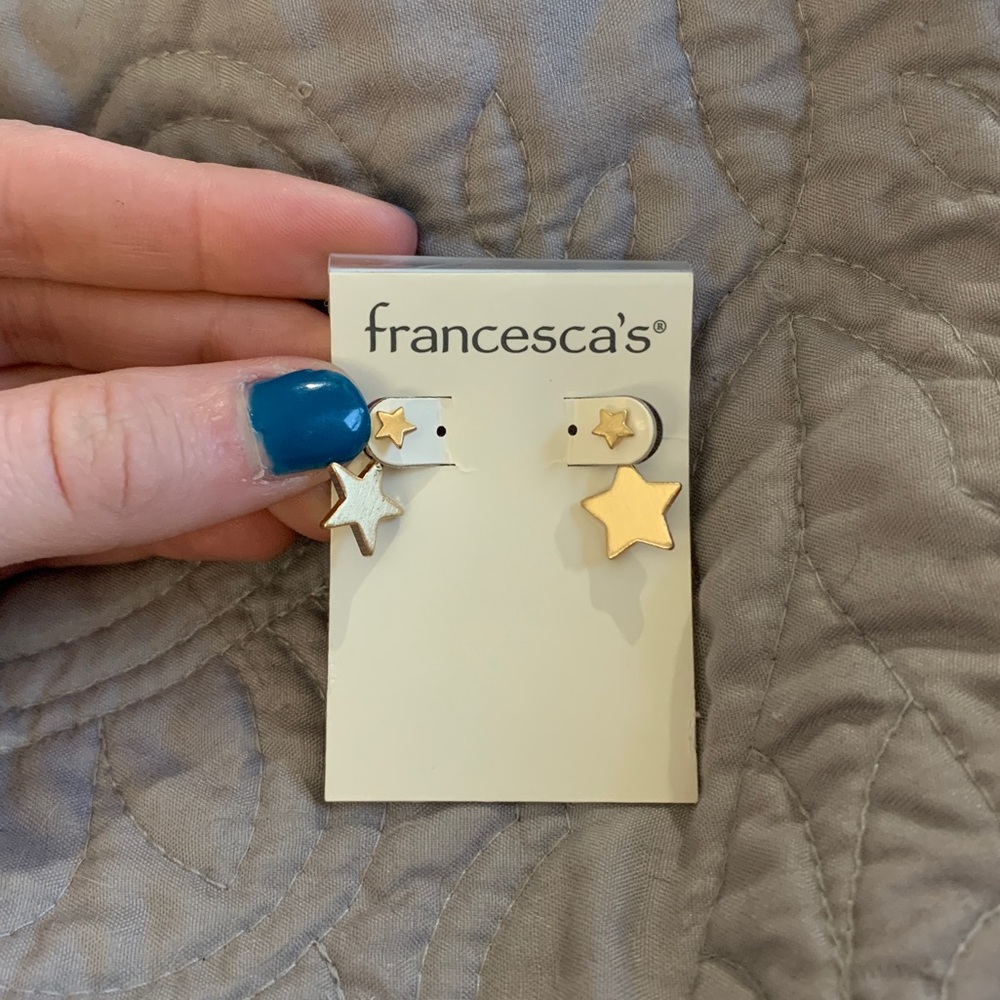 Gold star earrings